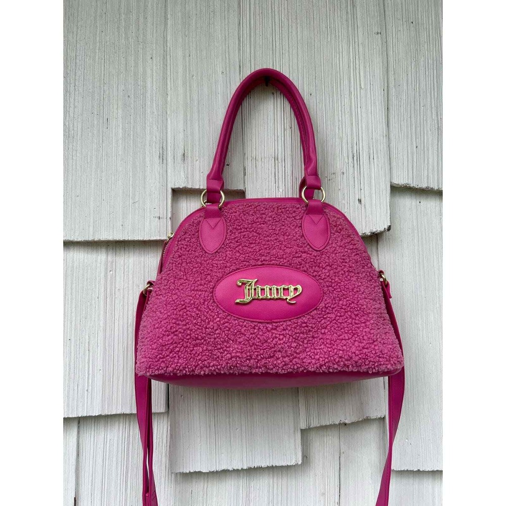 Juicy Couture‎ Fuschia Faux Sherpa Crazy For You Dome Satchel